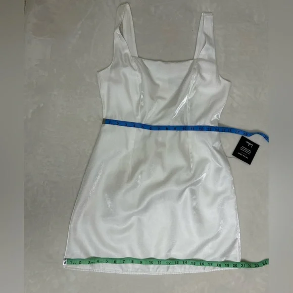 Lulu's White Square Neck Sleeveless Mini Dress - Picture 10 of 13